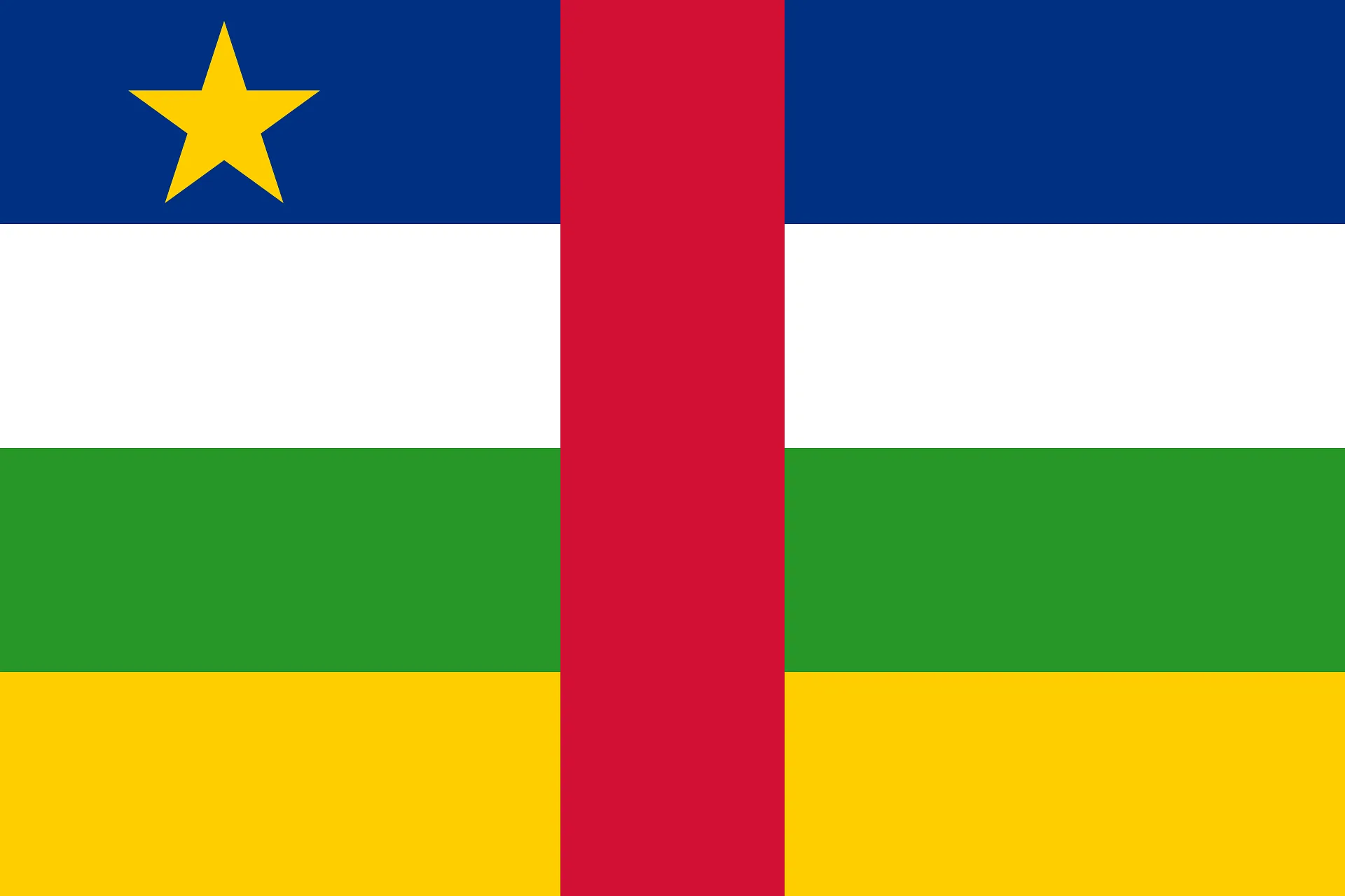 Central African Republic Flag National Flag royalty-free vector graphic. Free for use & download